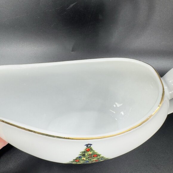 Sea Gull Fine China Jian Shiang Christmas Tree Gravy Boat Saucer Boat Porcelain - Picture 8 of 14
